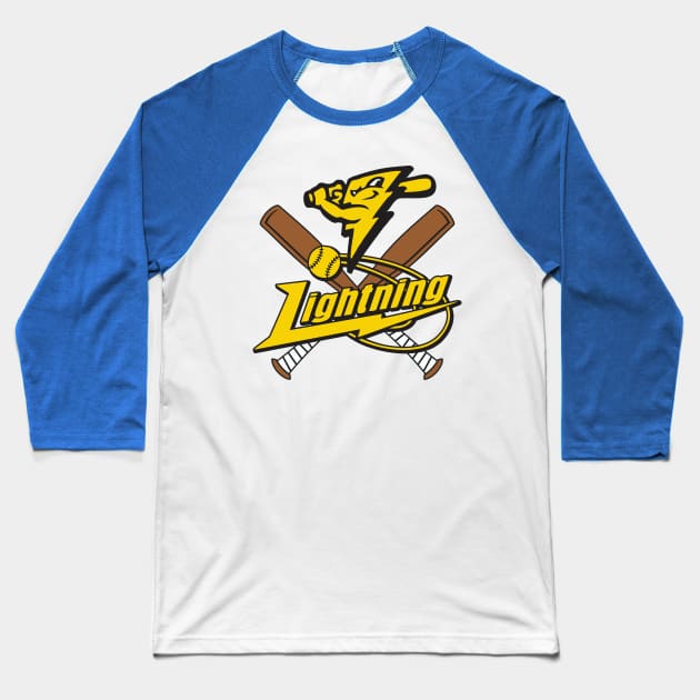 Lightning Baseball Team Logo Baseball T-Shirt by DavesTees